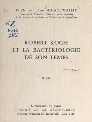 cover image of Robert Koch et la bactériologie de son temps